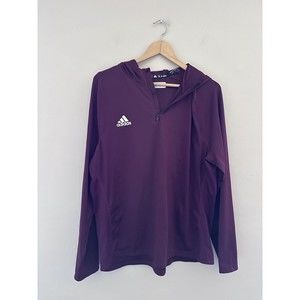 Adidas Womens 1/4 Zip Pullover Hoodie Size 2XL Red Lightweight NWOT Activewear